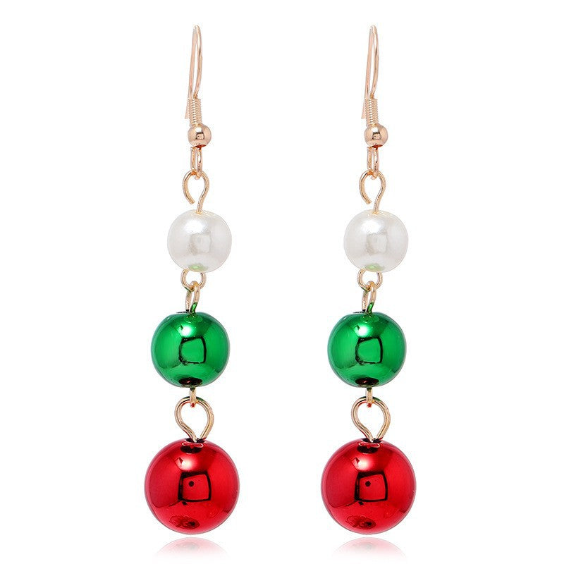 Wholesale Fashion Christmas Cute Cartoon Christmas Tree Bell Light Bulb Snowflake Alloy Earrings
